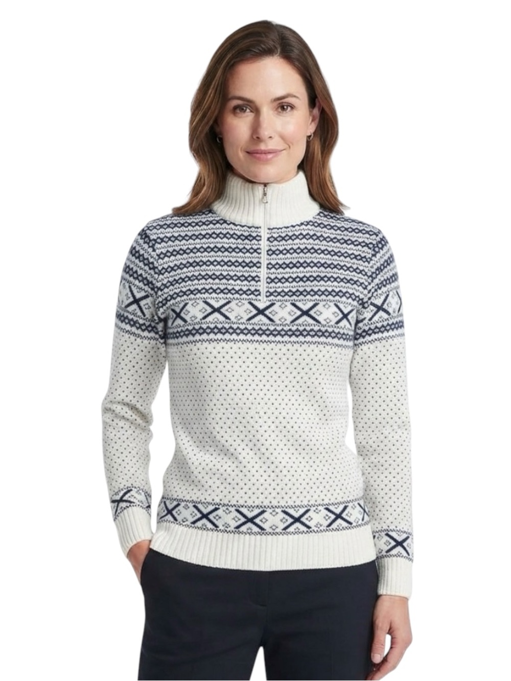 Jersild Vintage Blue Fair Isle Sweater Size Medium